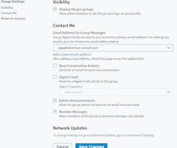 linkedin group settings