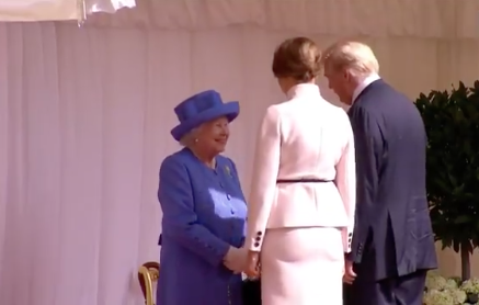 elizabet and trump)tea time